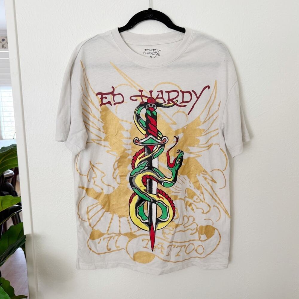 Ed by Ed Hardy Graphic Tee T-Shirt Sz S